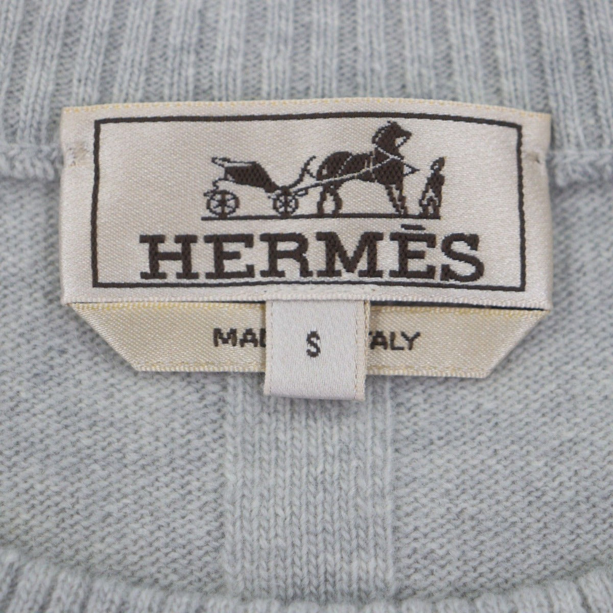 Hermes Workman Female Wool Cashmere Crew Neck Pullover Knit Sweater Gray — view 5