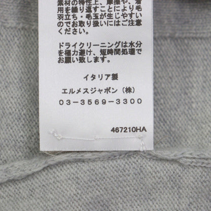 Hermes Workman Female Wool Cashmere Crew Neck Pullover Knit Sweater Gray — view 7