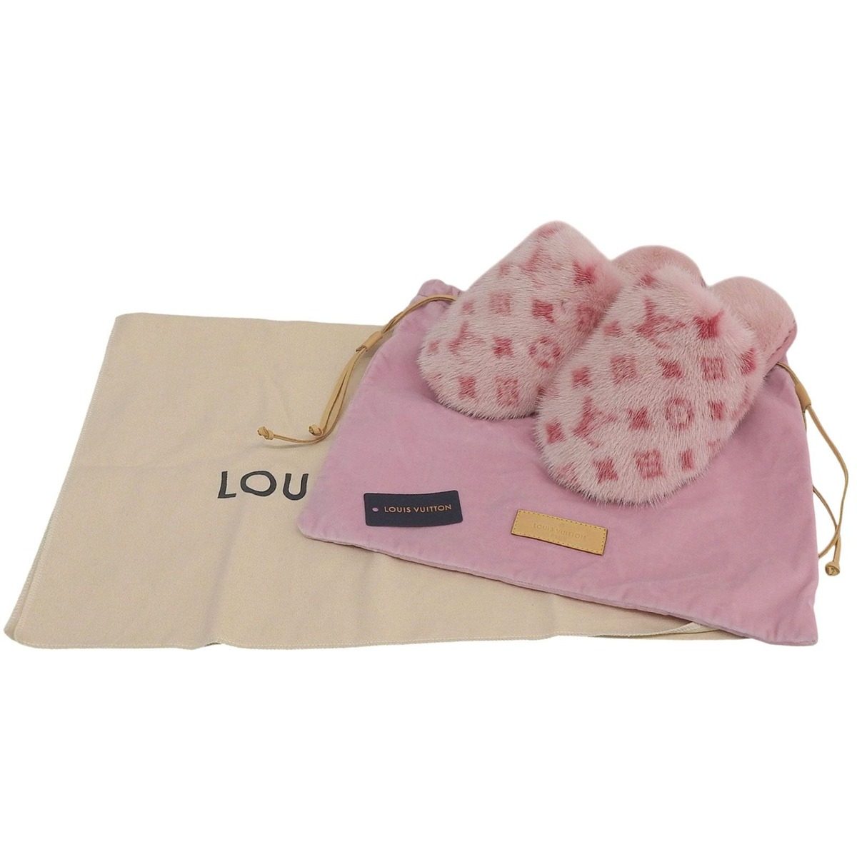 Louis Vuitton LV Suit Line Mule Mink Monogram les Pink Handbag — view 2