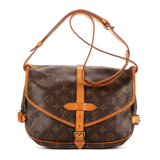 Louis Vuitton Saumur Brown Monogram Canvas Shoulder Bag