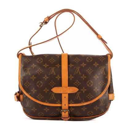 Louis Vuitton Saumur Brown Monogram Canvas Shoulder Bag — view 5