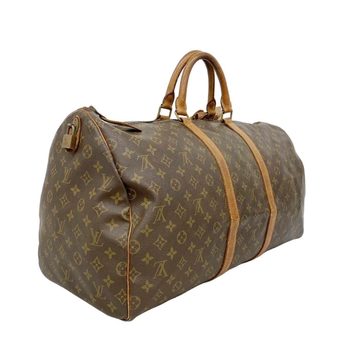 Louis Vuitton Boston Bag Monogram Keepall 55 Brown — view 2