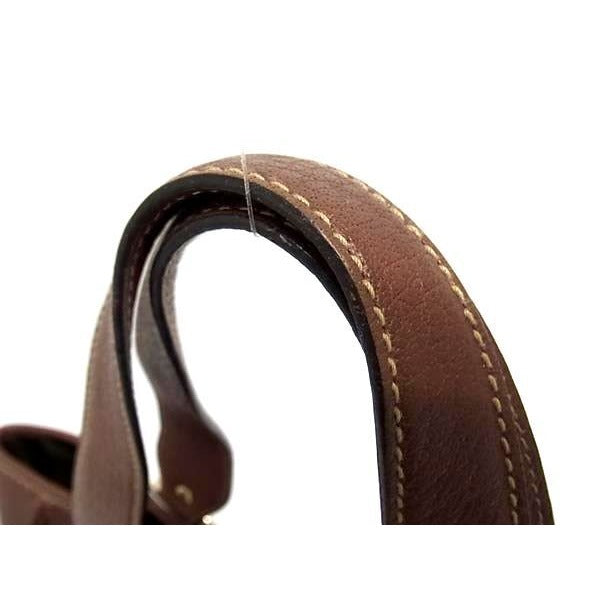 Bvlgari Tote Bag Maxi Lettare Brown Leather Becky Logo — view 5