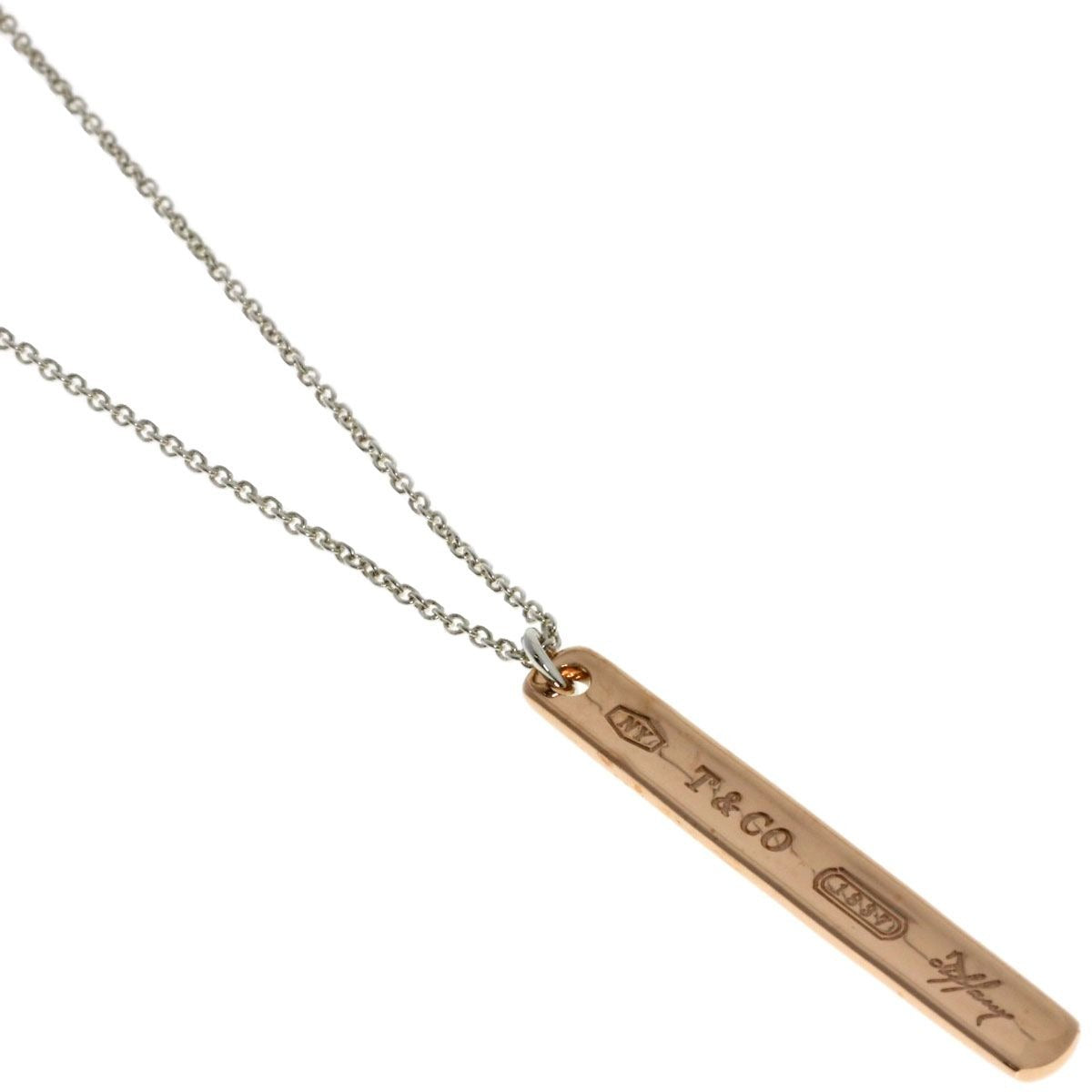 Tiffany & Co. Bar Necklace Gold Rubedo