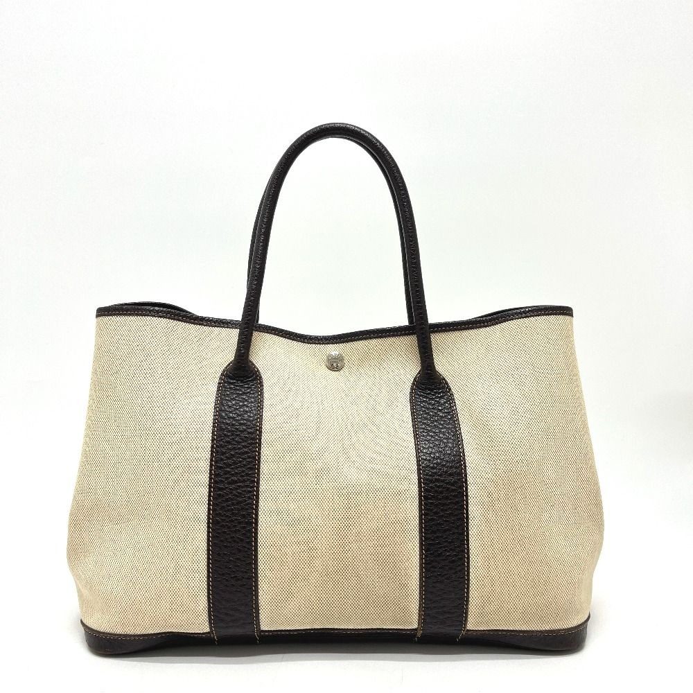 Hermes Tote Garden Party PM Toile Ash Beige