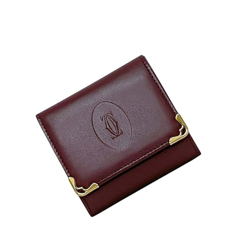 Cartier Coin Case Bordeaux Must Purse Leather