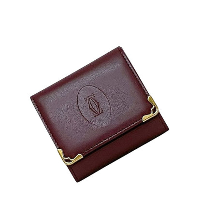 Cartier Coin Case Bordeaux Must Purse Leather