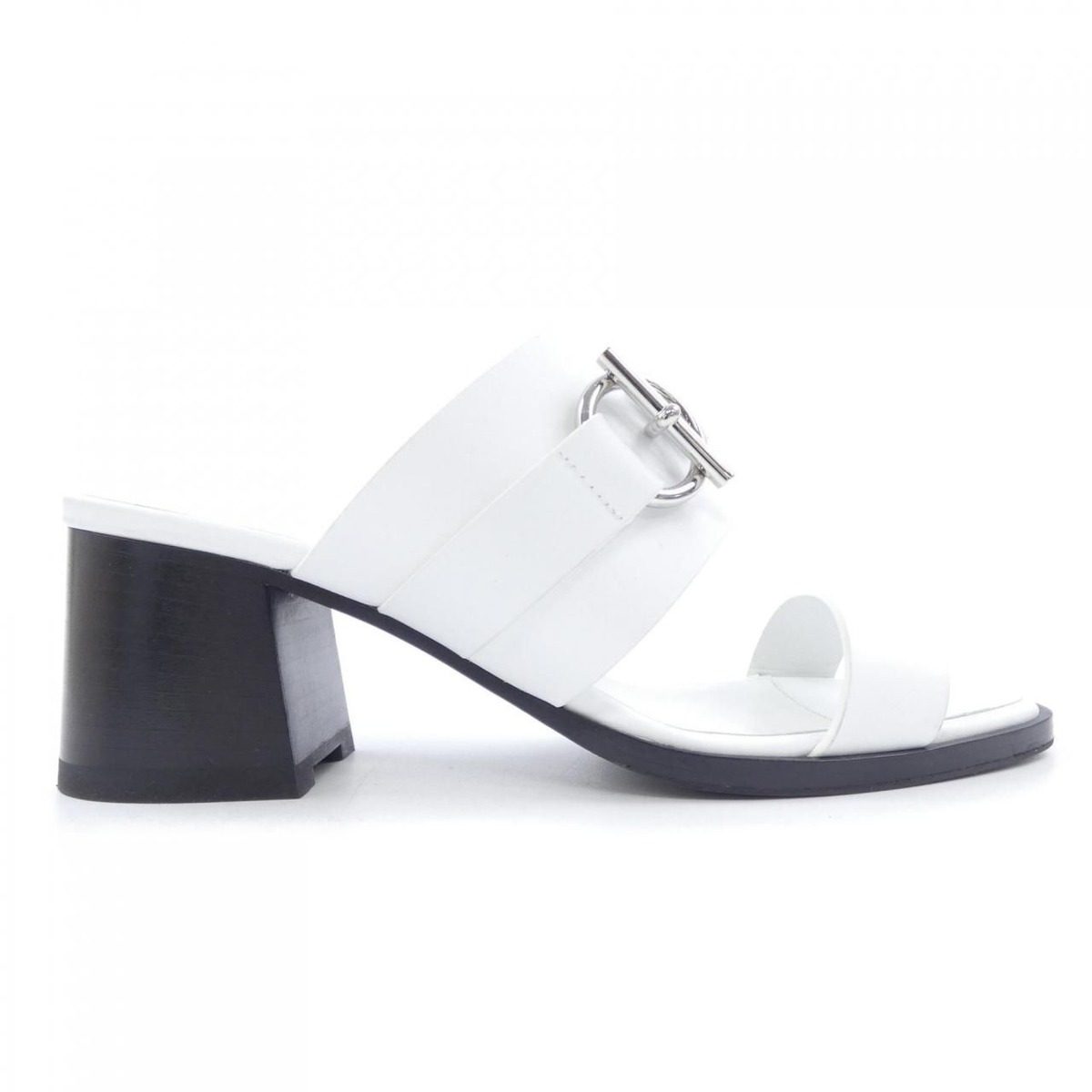 Hermes Glenan Sandals White