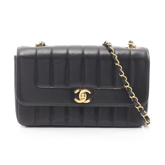 Chanel Shoulder Bag Mademoiselle Black Lambskin