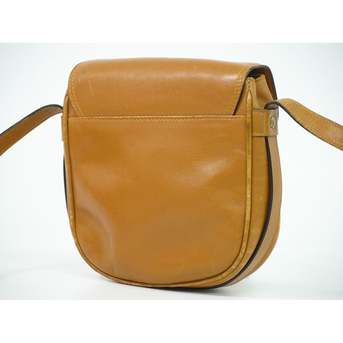 Celine Leather Shoulder Bag Pochette Brown — view 2