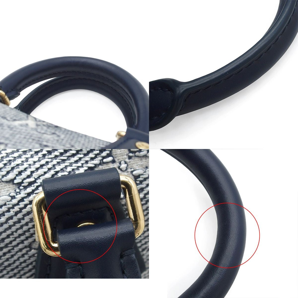Louis Vuitton Speedy Bandouliere 20 Navy Monogram Laminated Jacquard 2-Way — view 8