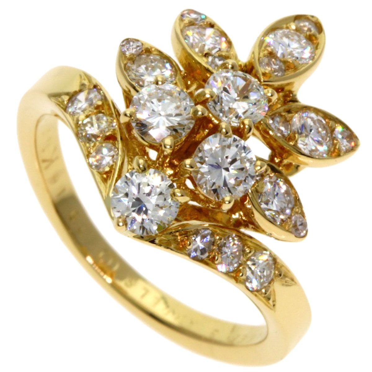 Van Cleef & Arpels Diamond Vintage Ring 18K Yellow