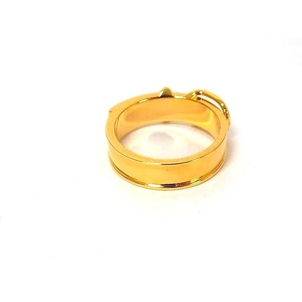 Hermes Ceinture Belt Motif Scarf Ring Closure Gold — view 2