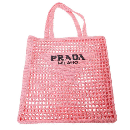 Prada Crochet Tote Pink