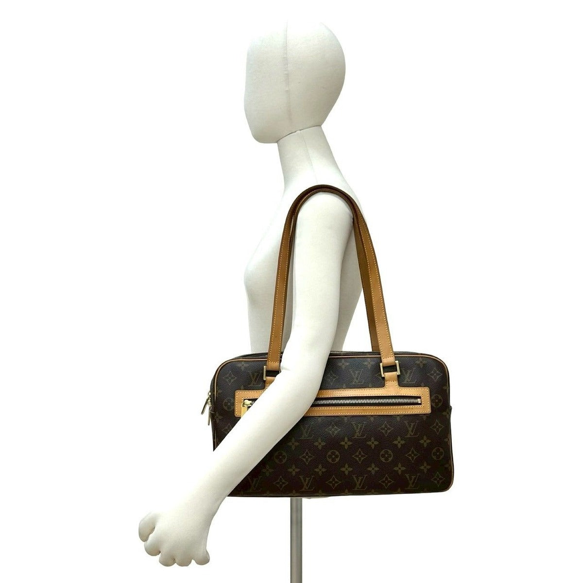 Louis Vuitton Vintage City GM Monogram Leather Tote Shoulder Bag Brown — view 2