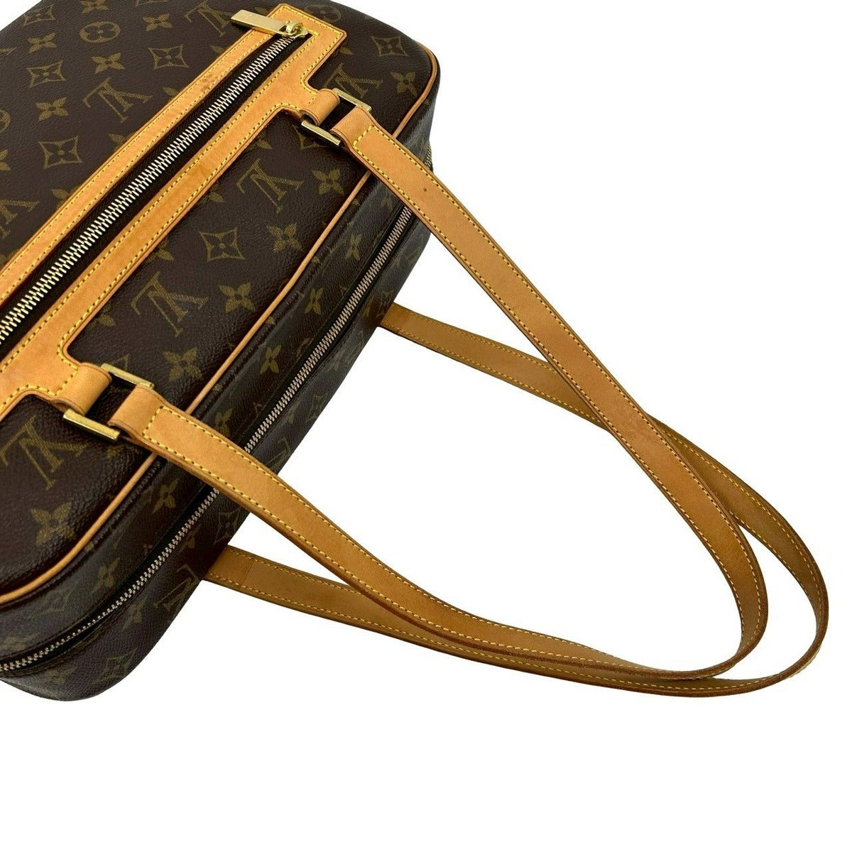 Louis Vuitton Vintage City GM Monogram Leather Tote Shoulder Bag Brown — view 4