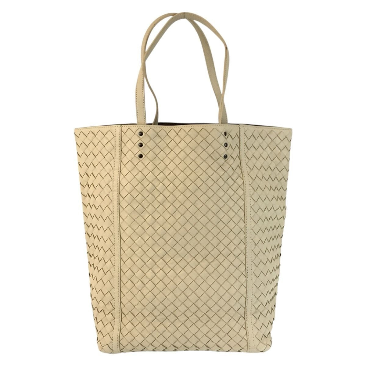 Bottega Veneta Intrecciato Ivory Leather Tote