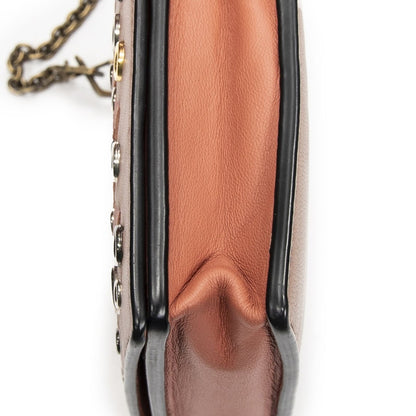 Bottega Veneta Chain Wallet Orange Light Brown Intrecciato Leather — view 8