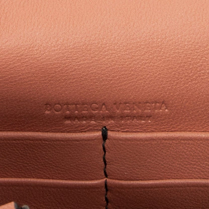 Bottega Veneta Chain Wallet Orange Light Brown Intrecciato Leather — view 10