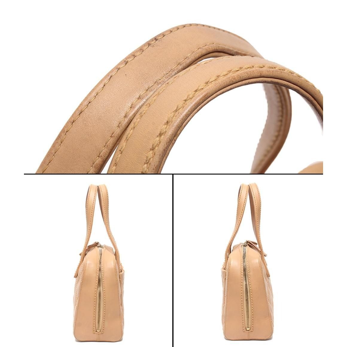 Chanel Handbag Gold Lambskin Wild Stitch — view 6