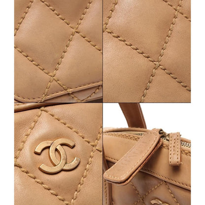 Chanel Handbag Gold Lambskin Wild Stitch — view 7