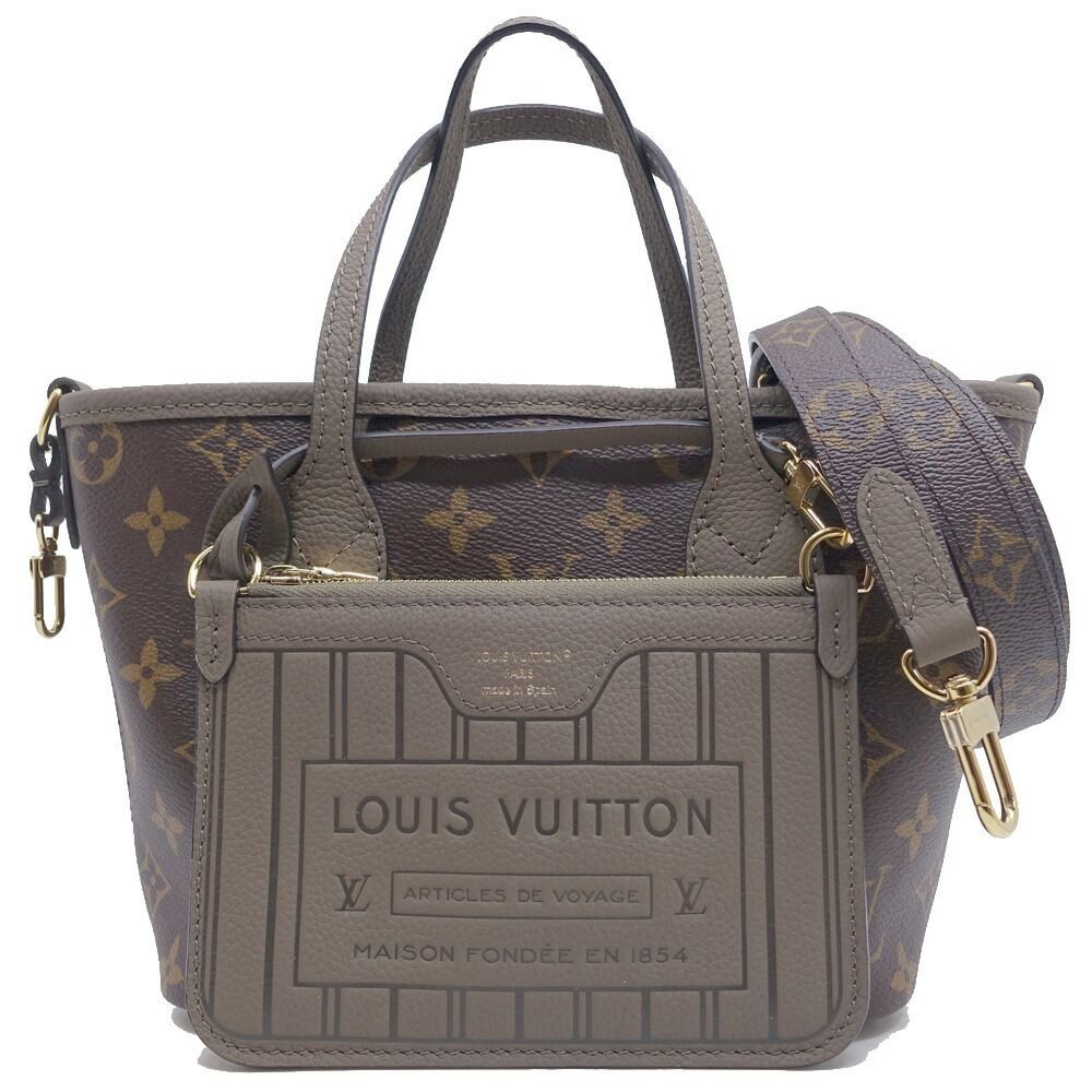 Louis Vuitton Neverfull Inside Out BB Monogram Dark Fango Shoulder Bag