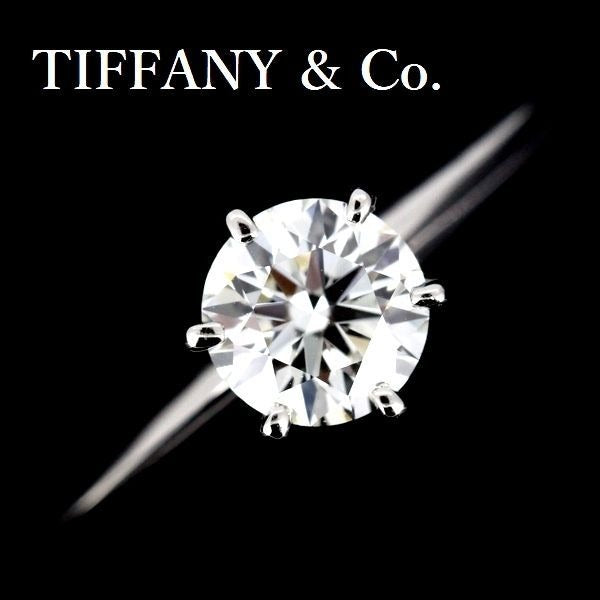 Tiffany & Co Solitaire 056 CT Diamond Ring I-Vvs 1-3 ex Pt950