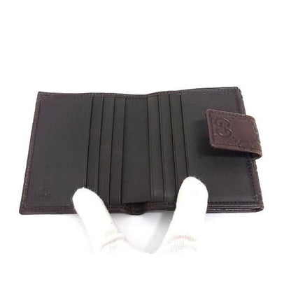 Gucci Bifold Wallet Guccissima 1147 Brown Leather Gold Hardware — view 3