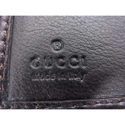 Gucci Bifold Wallet Guccissima 1147 Brown Leather Gold Hardware — view 6