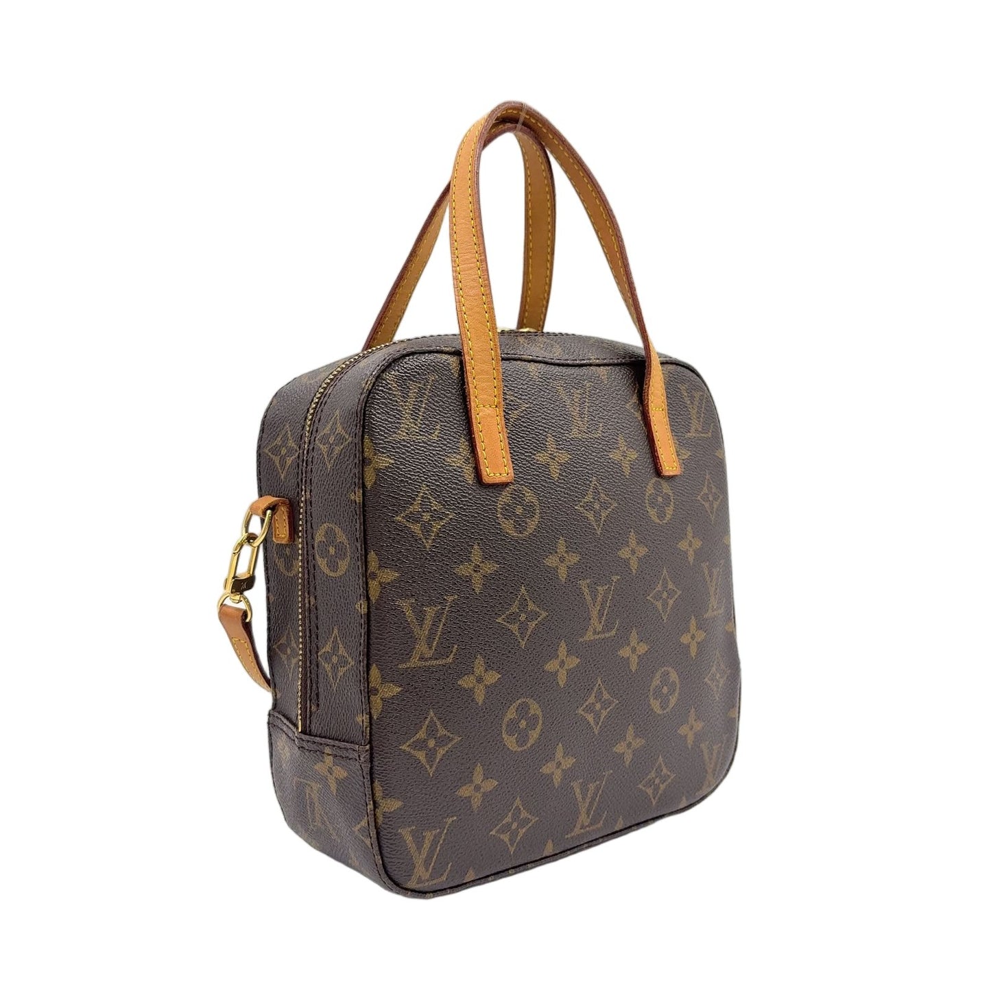Louis Vuitton Spontini Monogram Leather Brown Light Handbag Gold — view 2