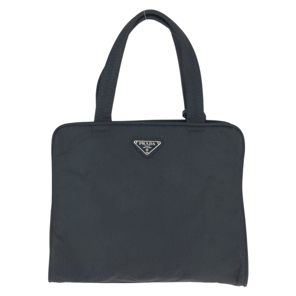 Prada Tessuto Black Silver Nylon Tote