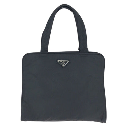 Prada Tessuto Black Silver Nylon Tote