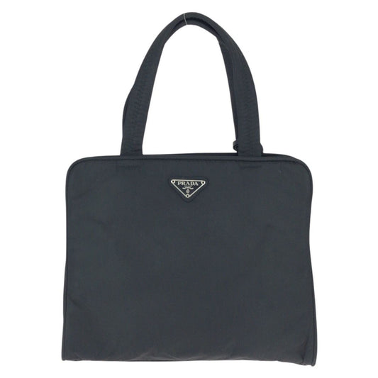 Prada Tessuto Black Silver Nylon Tote