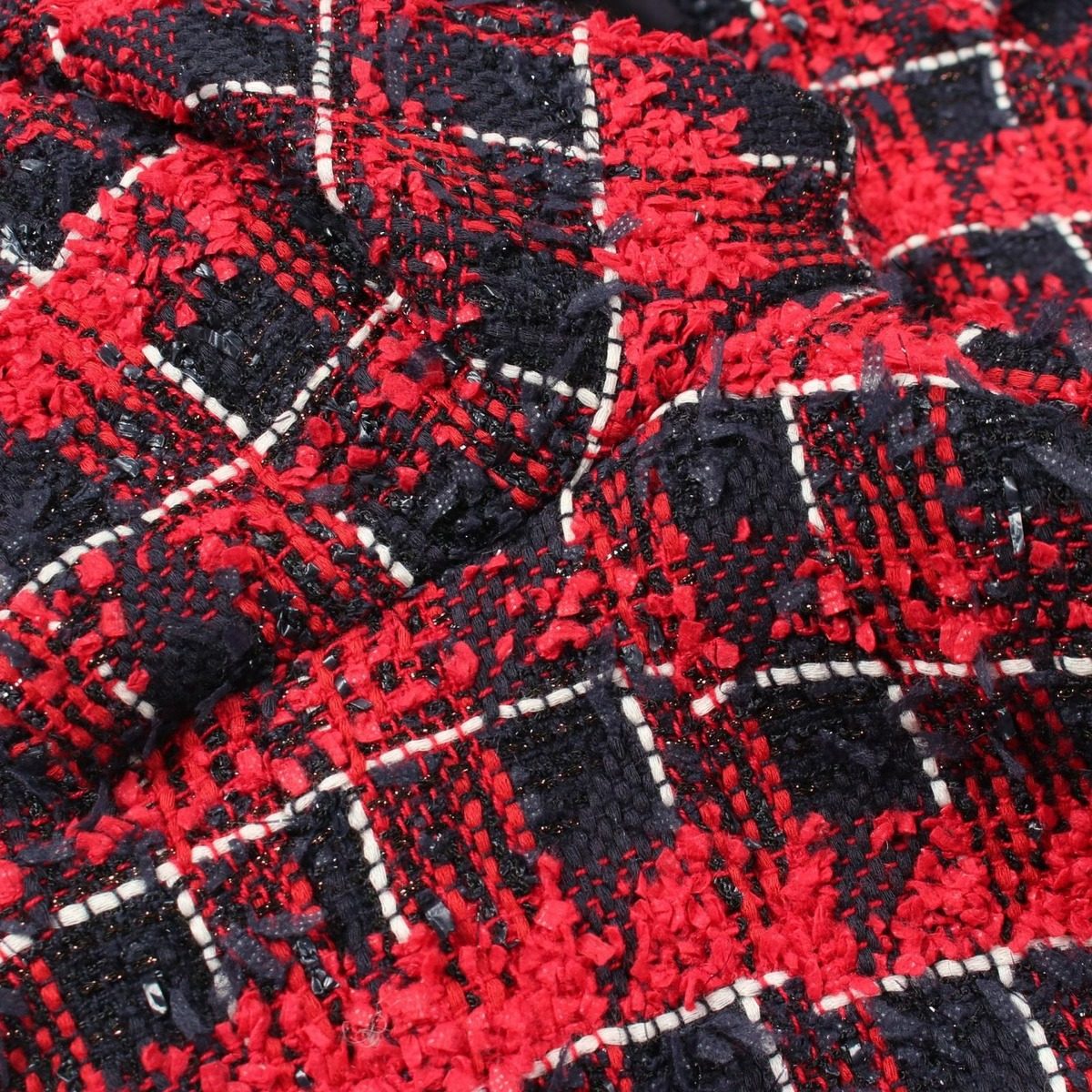 Chanel Tailored Jacket CC Logo Button Tweed Nylon — view 8