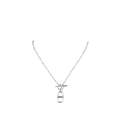 Hermes Chaine D'ancre Amulet Silver Necklace