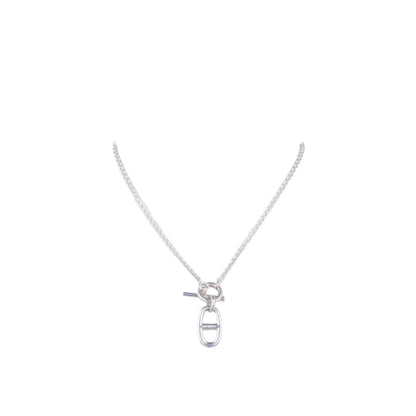 Hermes Chaine D'ancre Amulet Silver Necklace — view 2