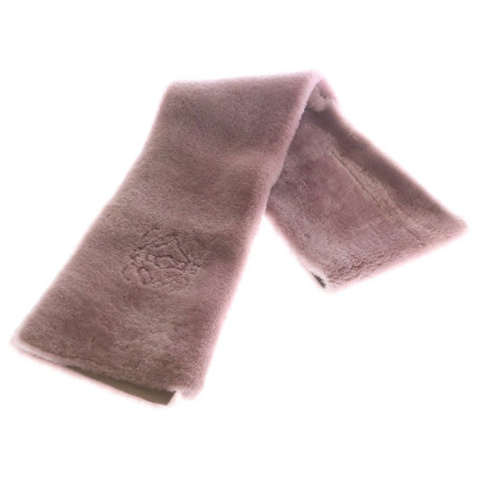 Loewe Fleece Logo Design Muffler Pink Scarf