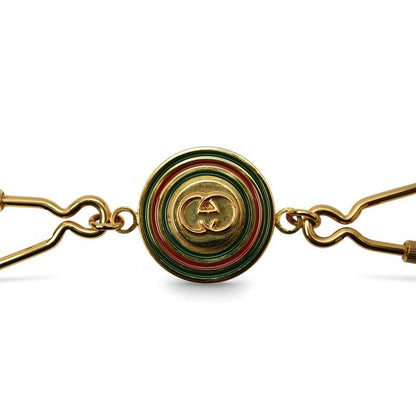 Gucci Key Ring Holder Vintage Gold Sherry Line GG Logo — view 2