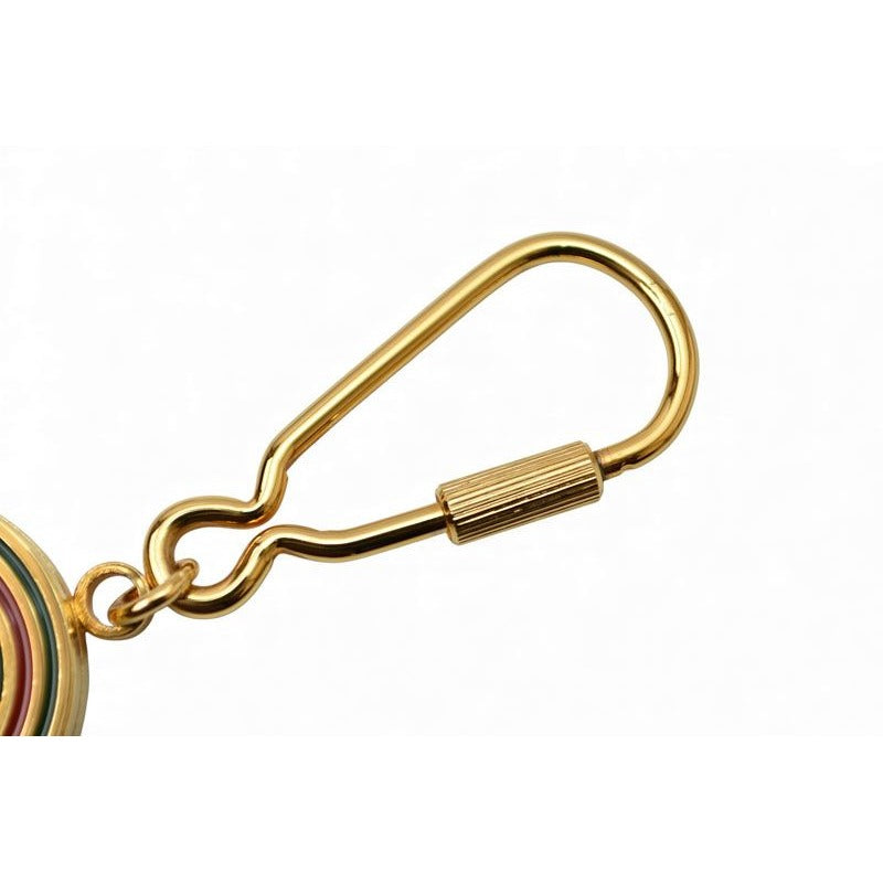 Gucci Key Ring Holder Vintage Gold Sherry Line GG Logo — view 3