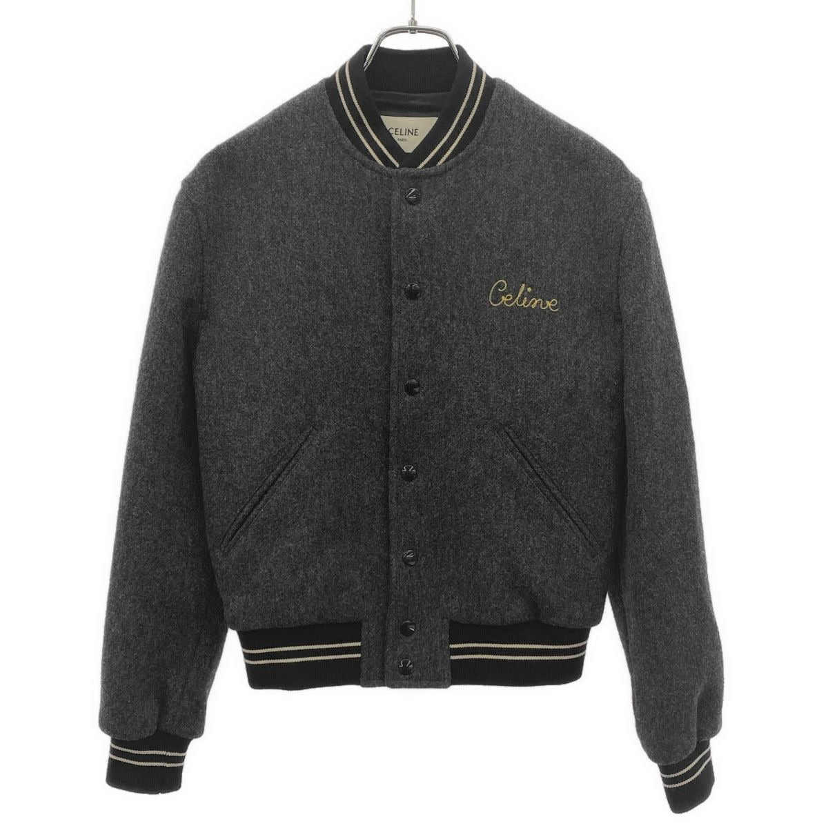 Celine Embroidery Teddy Jacket Stadium Gray 34