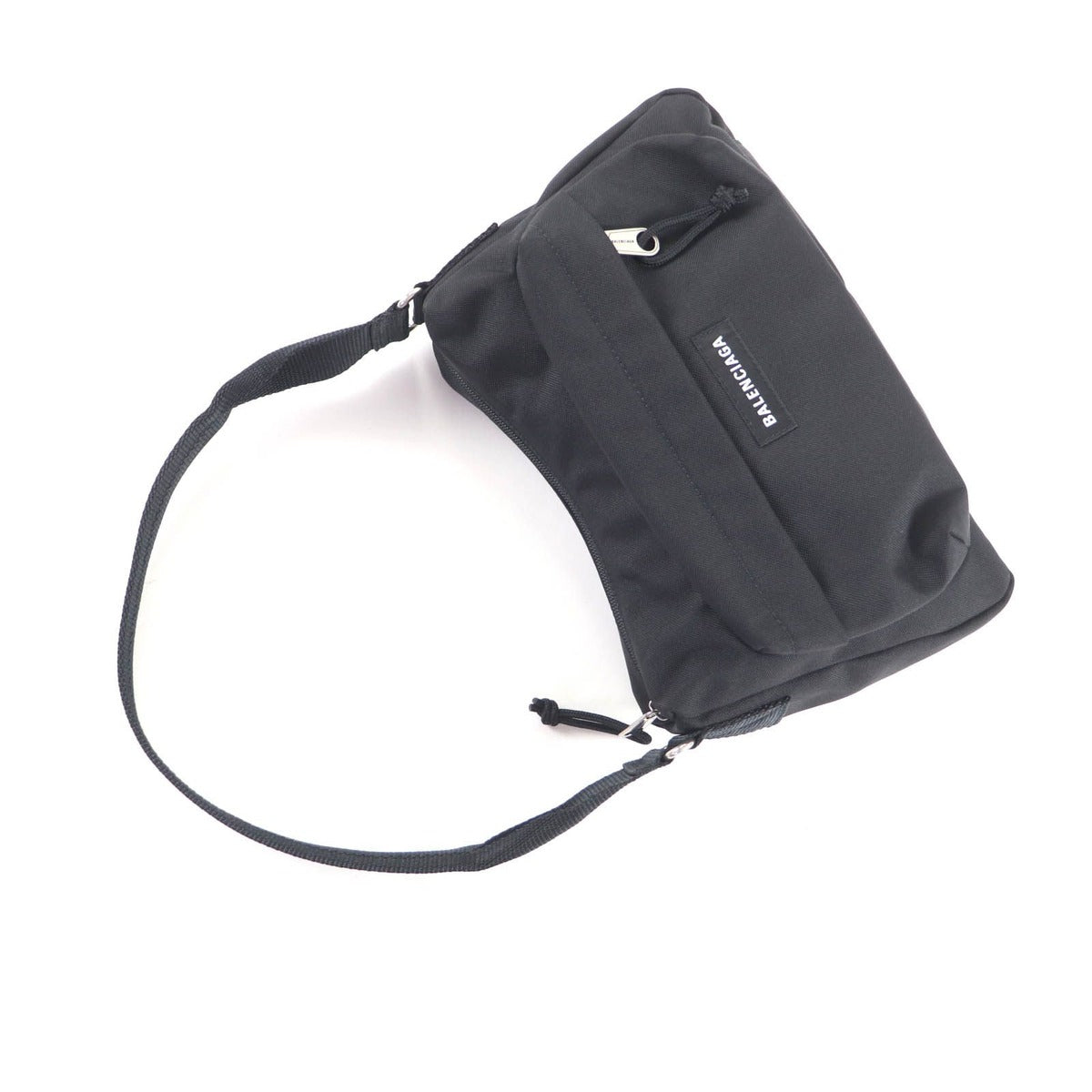 Balenciaga Logo Explorer Nylon Shoulder Bag Black — view 8