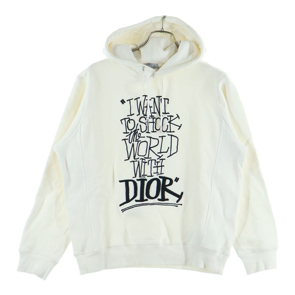 Dior Christian Shawn Stussy Shock the World Hoodie Front