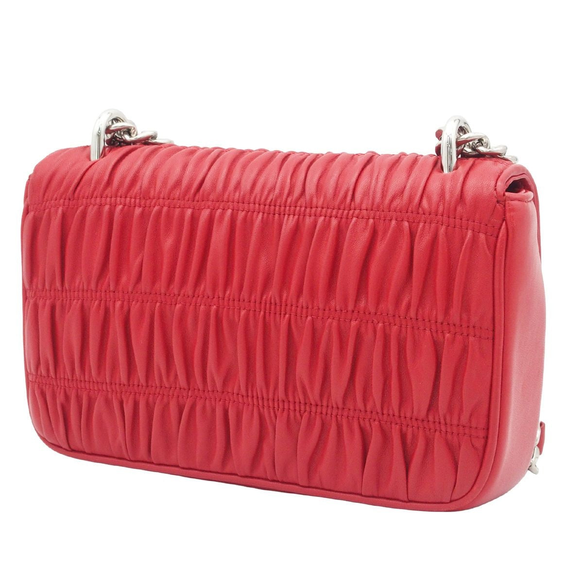 Prada Nappa Gaufre Sound Rock Chain Shoulder Bag Red — view 2