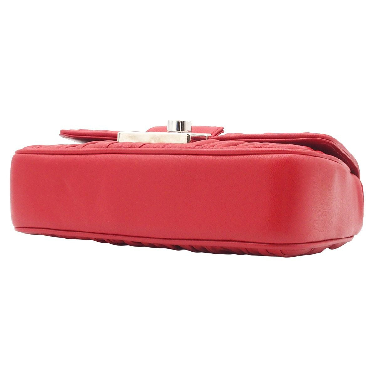 Prada Nappa Gaufre Sound Rock Chain Shoulder Bag Red — view 4
