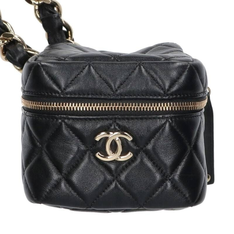 Chanel Mini Vanity Lamb Skin Chain Handbag