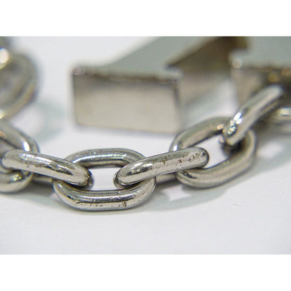 Louis Vuitton Porte Cles Initial LV Key Holder Key Ring Metal Silver — view 7