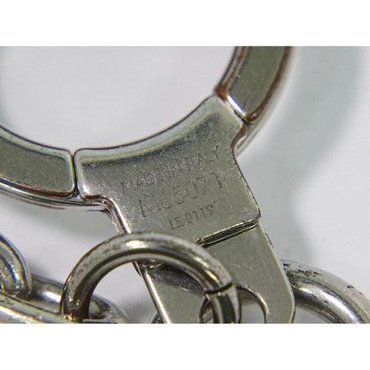 Louis Vuitton Porte Cles Initial LV Key Holder Key Ring Metal Silver — view 9