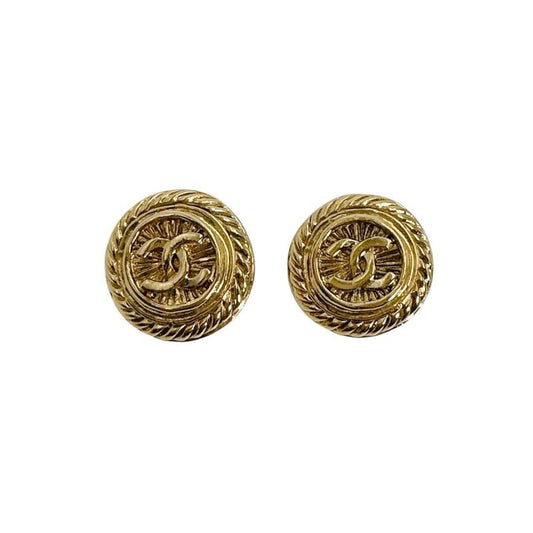 Chanel Vintage Large Coco Mark Earrings