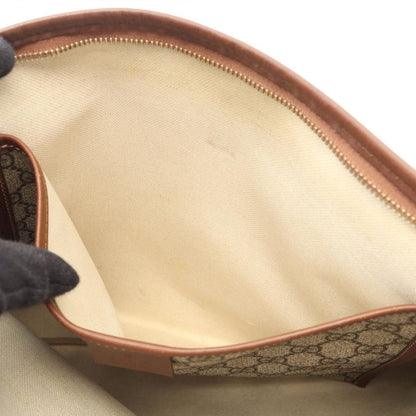 Gucci Shoulder Bag GG Supreme Sherry Line Beige Dark Brown Canvas Leather — view 9