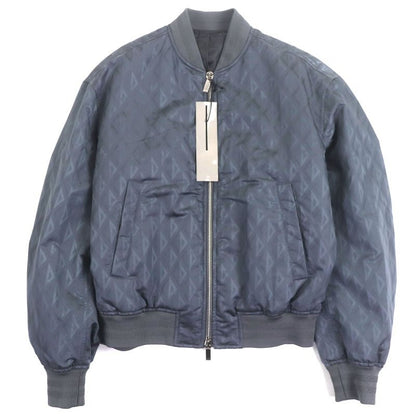 Dior Homme 143 C432 E5914 CD Diamond Double Zip Up Bomber Jacket Blue Gray 50